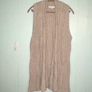 Cream Cabi long sweater vest